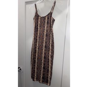 Snake Skin Midi Dress